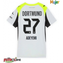 Camiseta Borussia Dortmund Karim Adeyemi #27 Visitante Equipación para mujer 2025-26 manga corta